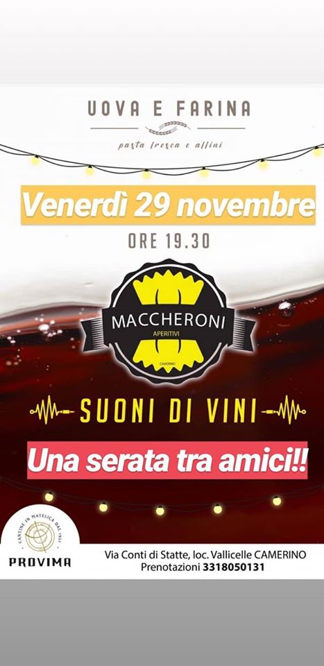 maccheroniaperitivi, uvoa e farina, camerino