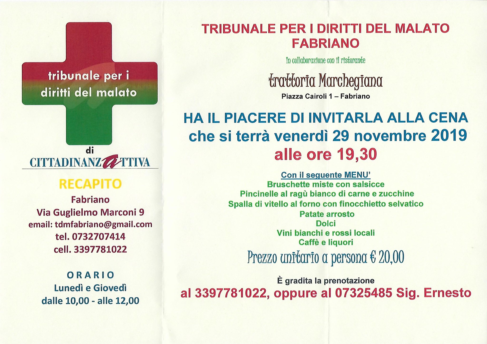 tribunale per i diritti del malato Fabriano