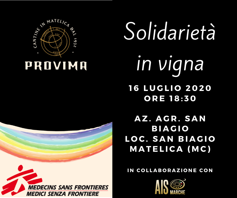 solidarietà in vigna per medici senza frontiere Cantine Provima Matelica